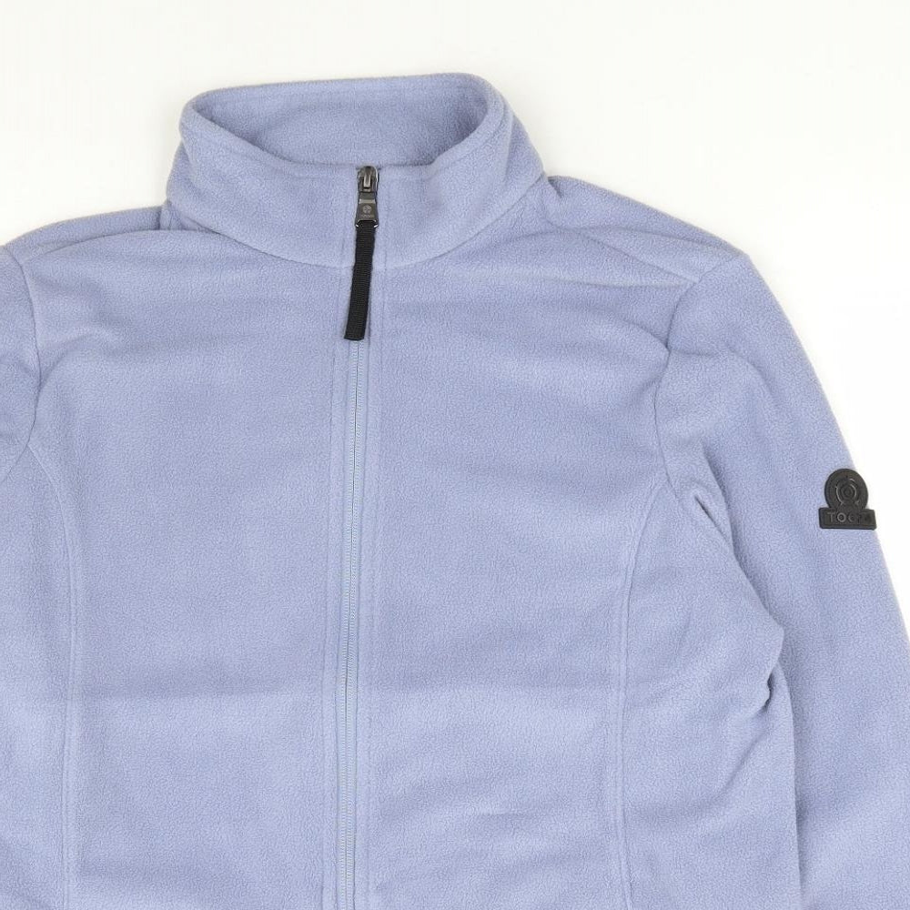 TOG24 Womens Blue 100% Polyester Full Zip Sweatshirt Size 12 Zip