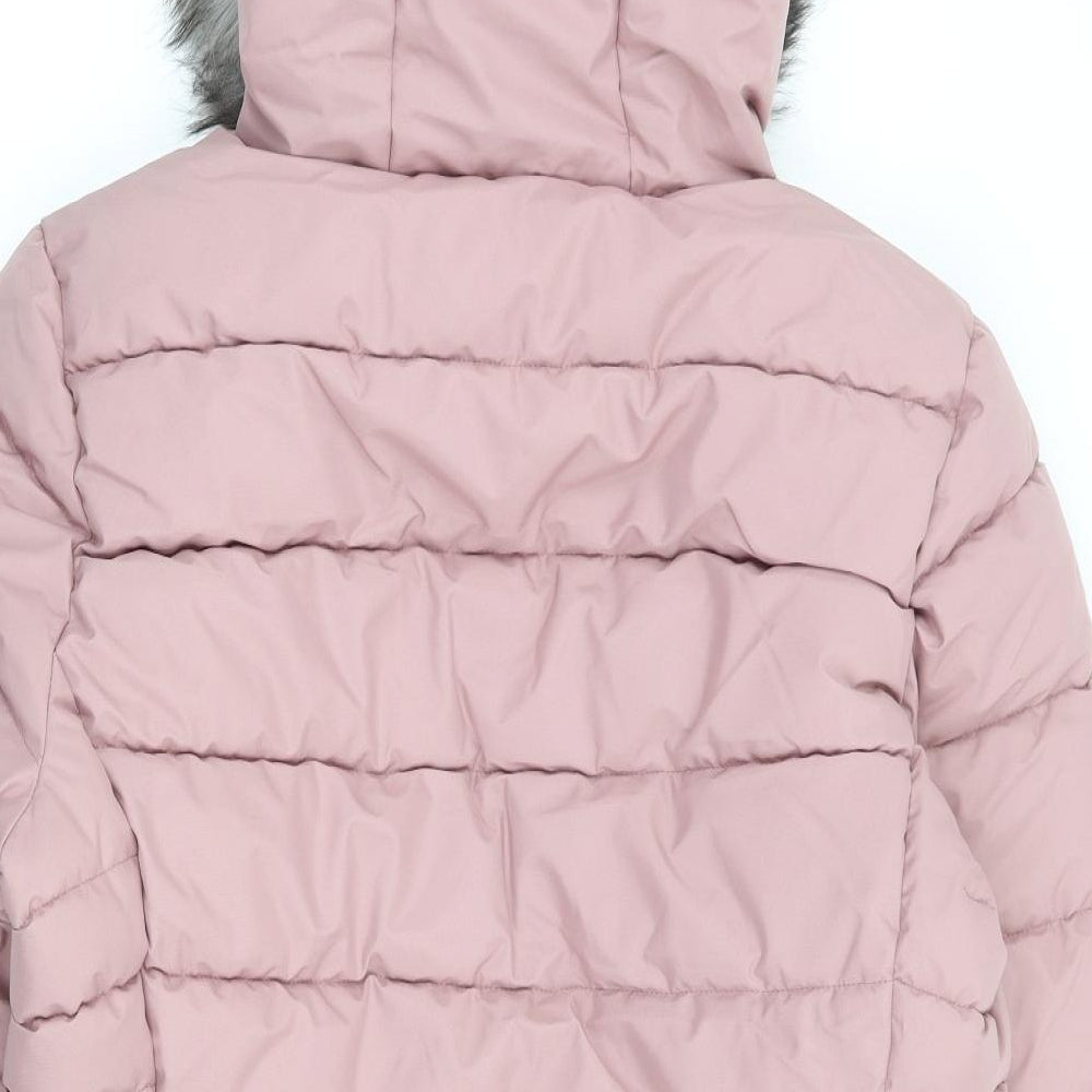 TOG24 Womens Pink Parka Coat Size 14 Zip