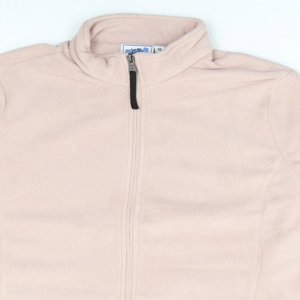 TOG24 Womens Pink 100% Polyester Full Zip Sweatshirt Size 18 Zip