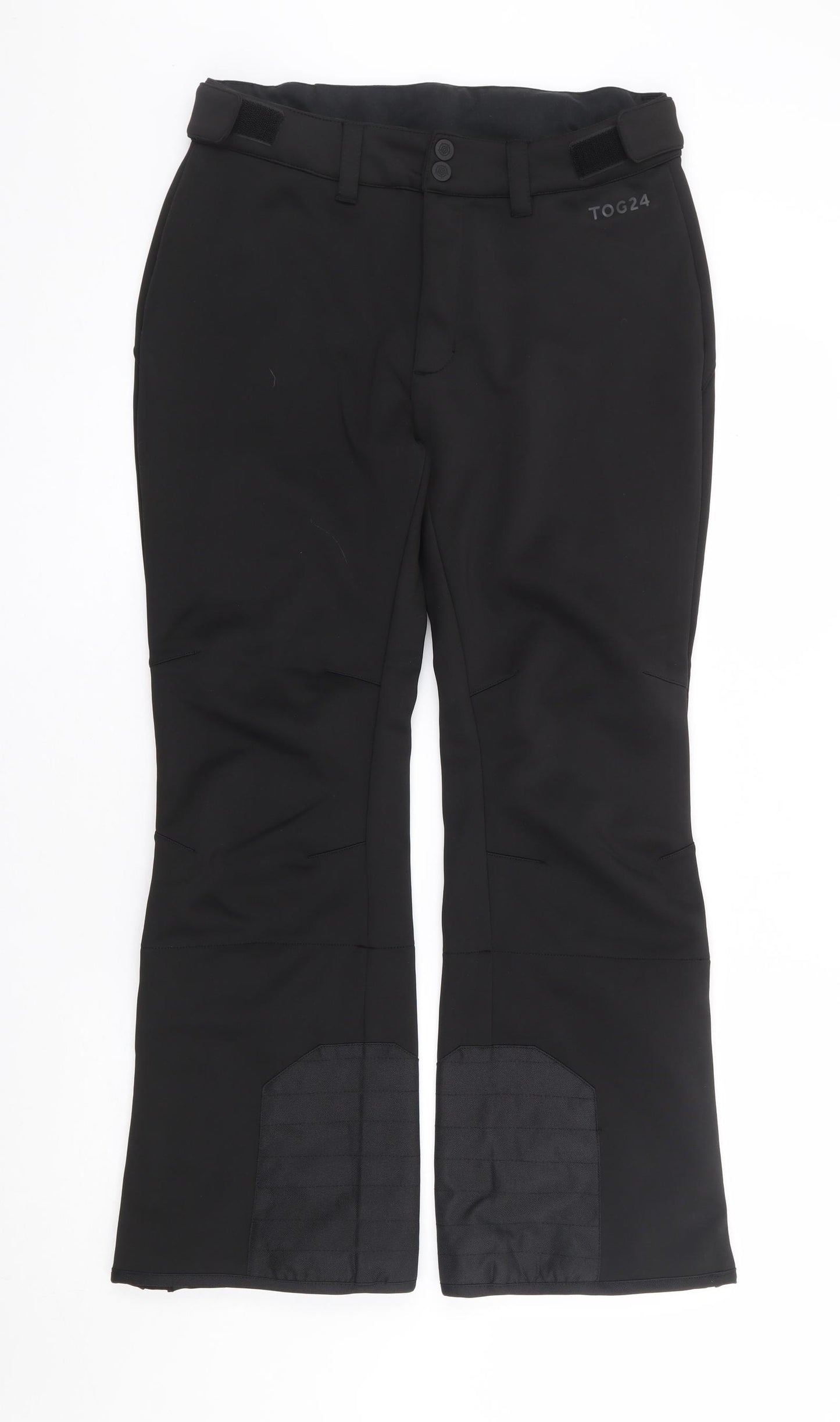 TOG24 Womens Black Polyester Snow Pants Trousers Size 10 L27 in Regular Zip - Short Length