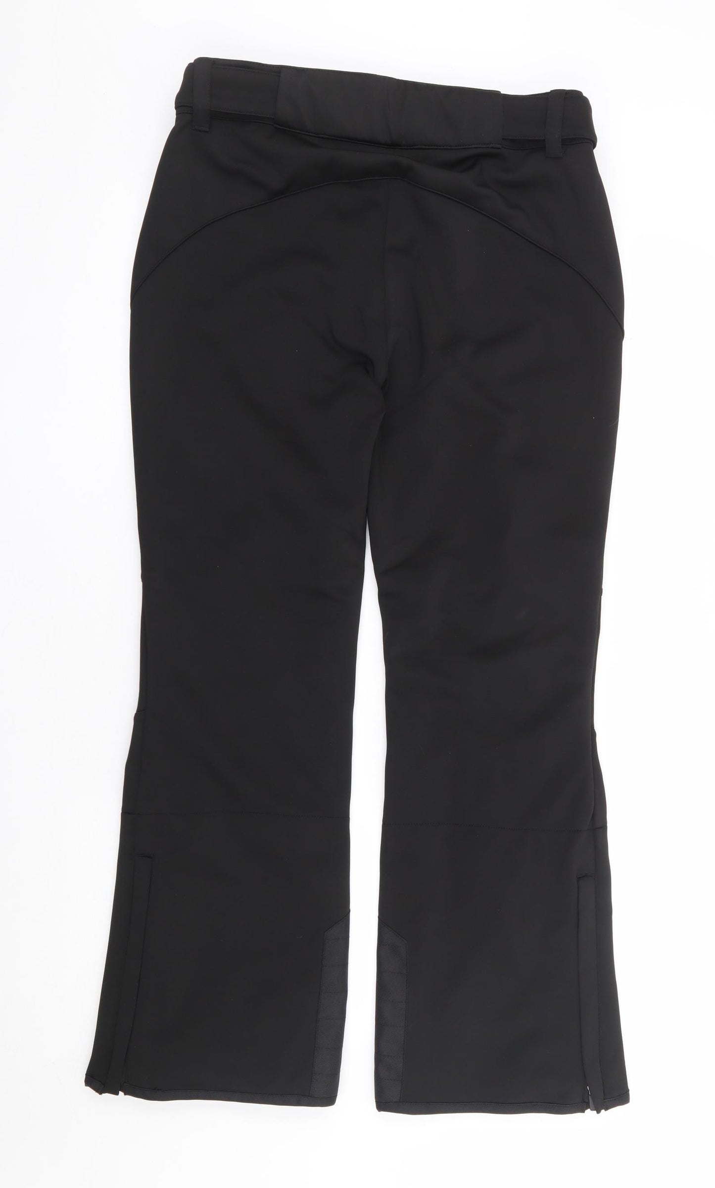 TOG24 Womens Black Polyester Snow Pants Trousers Size 10 L27 in Regular Zip - Short Length