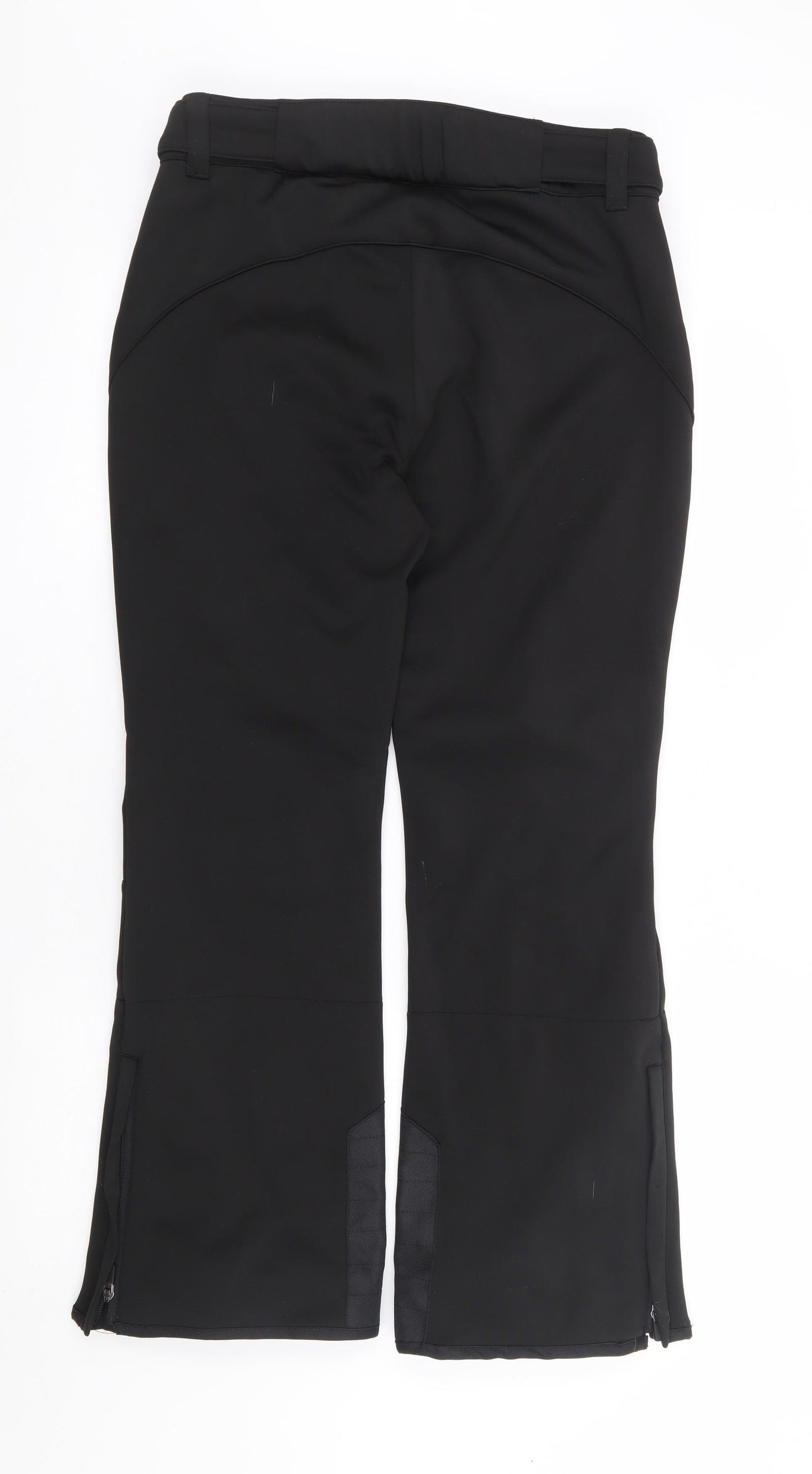 TOG24 Womens Black Polyester Snow Pants Trousers Size 10 L27 in Regular Zip - Short Length