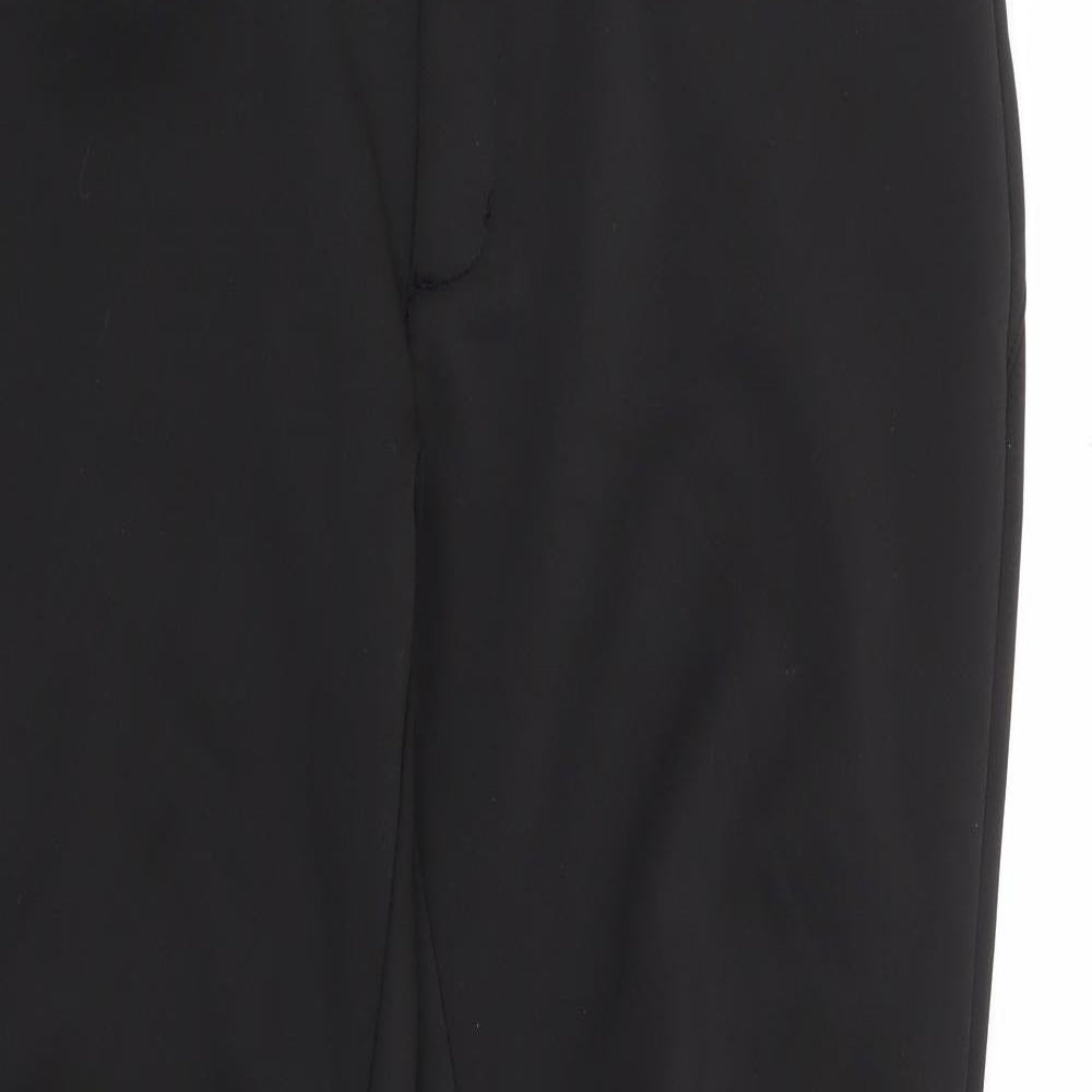 TOG24 Womens Black Polyester Snow Pants Trousers Size 10 L27 in Regular Zip - Short Length