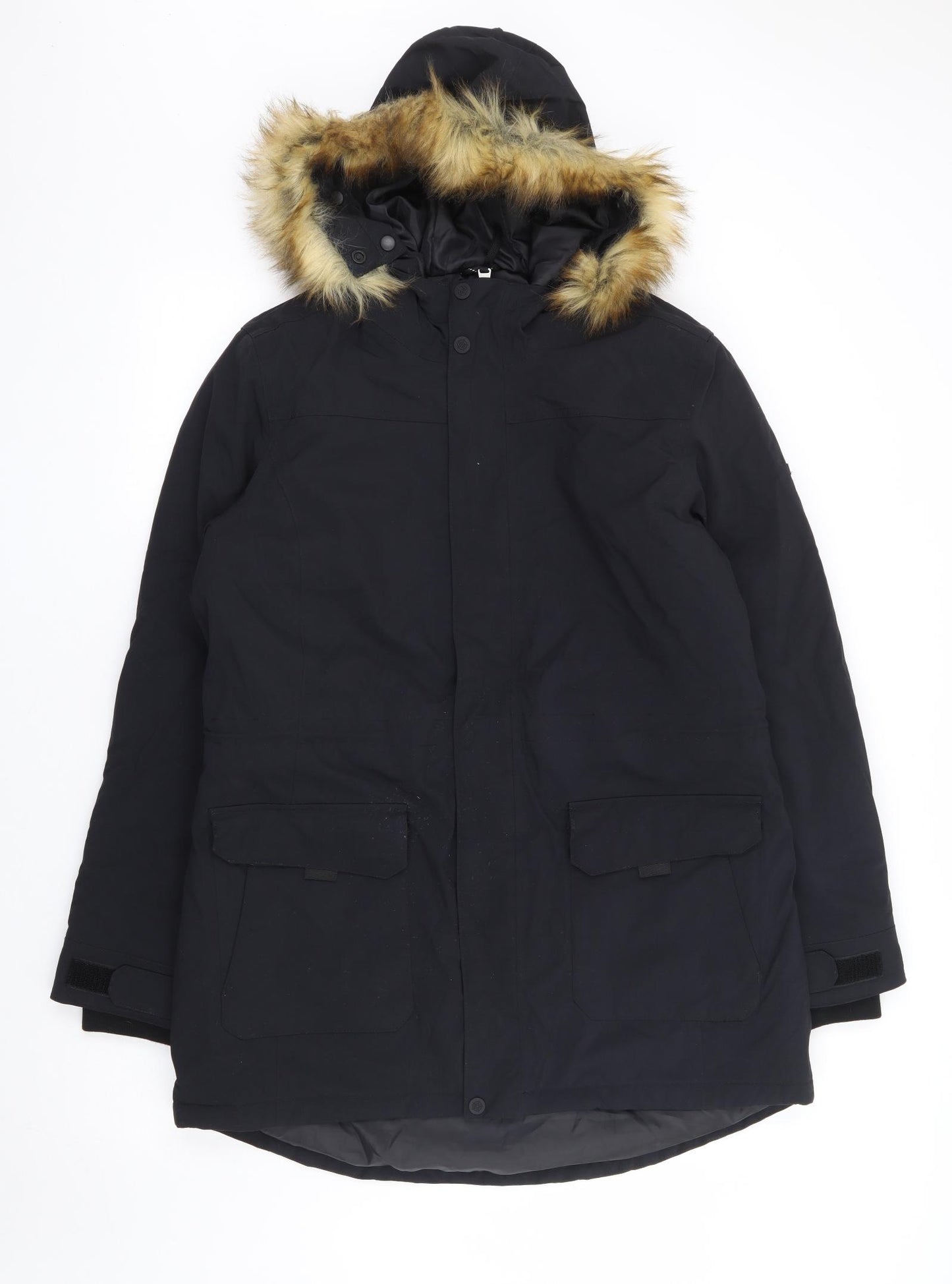 TOG24 Womens Black Parka Coat Size 16 Zip