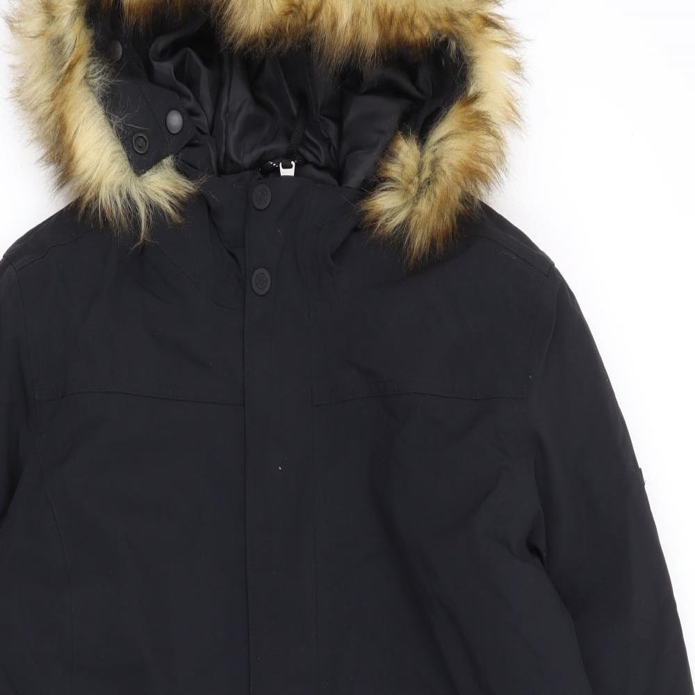 TOG24 Womens Black Parka Coat Size 16 Zip