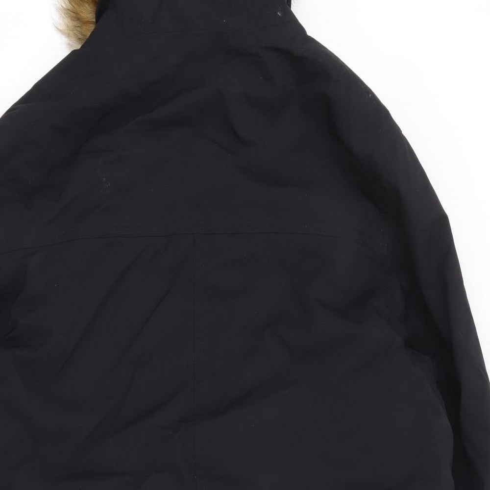 TOG24 Mens Black Parka Coat Size M Zip