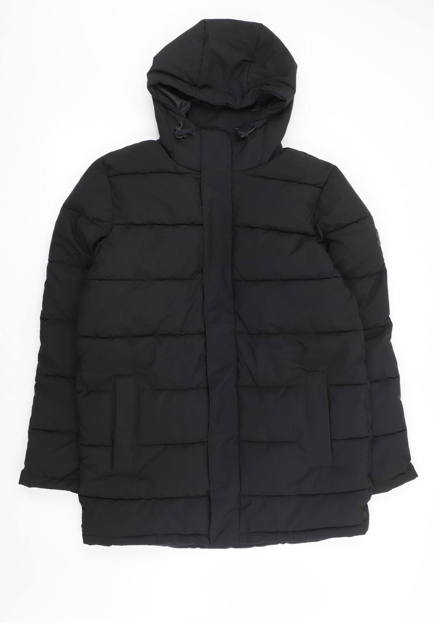 TOG24 Mens Black Puffer Jacket Coat Size M Zip