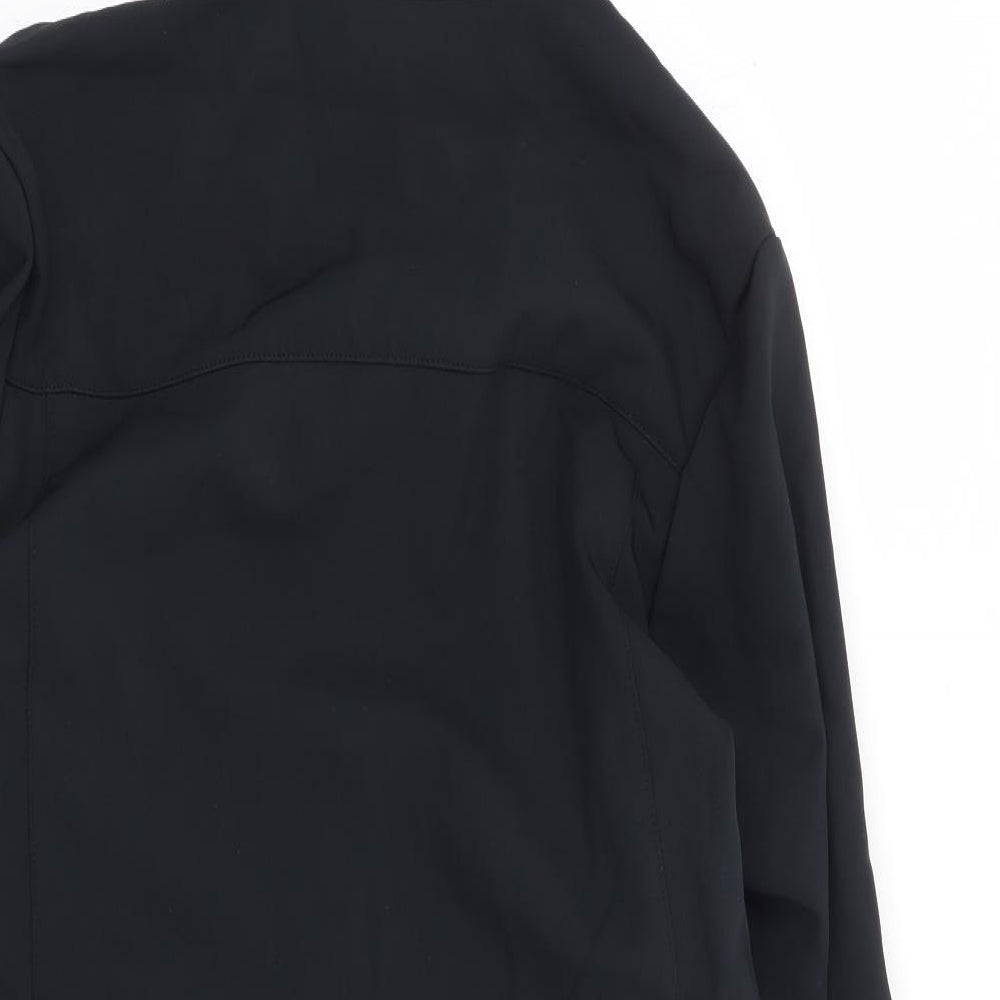 TOG24 Womens Black Rain Coat Jacket Size 14 Zip - Fleece Lined
