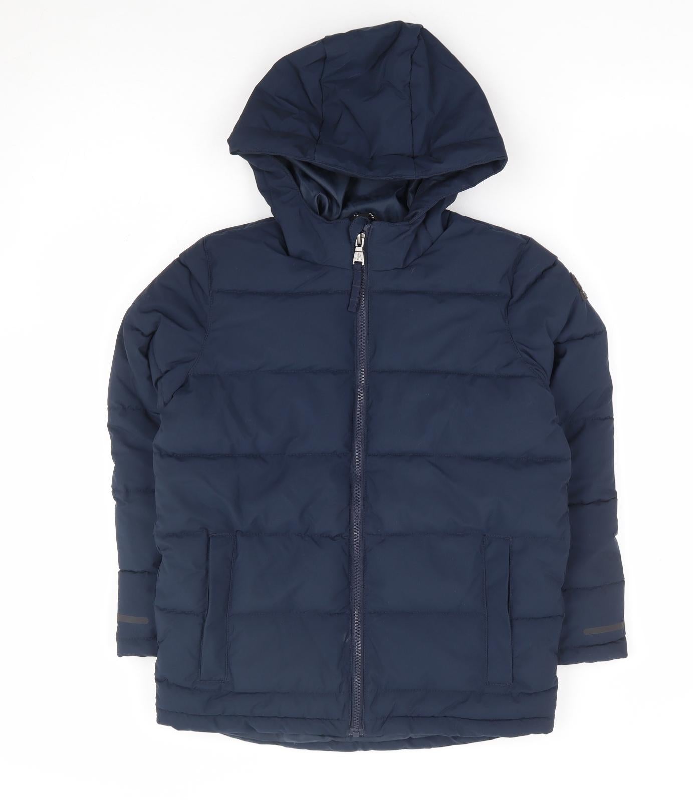 TOG24 Boys Blue Parka Coat Size 10-11 Years Zip