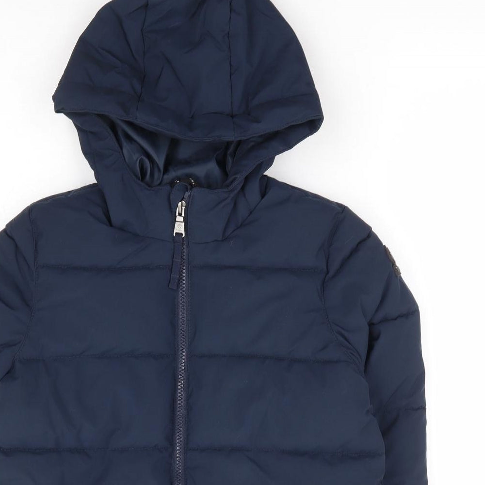 TOG24 Boys Blue Parka Coat Size 10-11 Years Zip