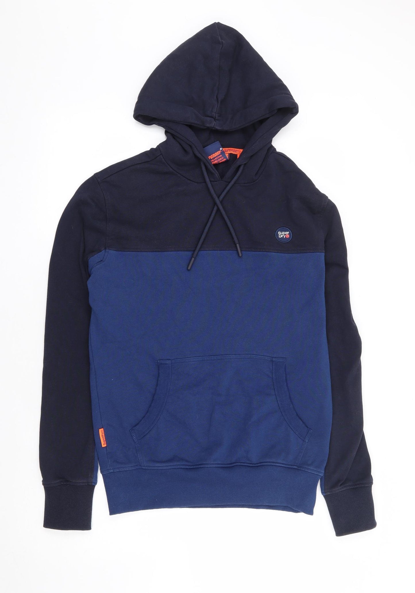 Superdry Mens Blue Cotton Pullover Hoodie Size S