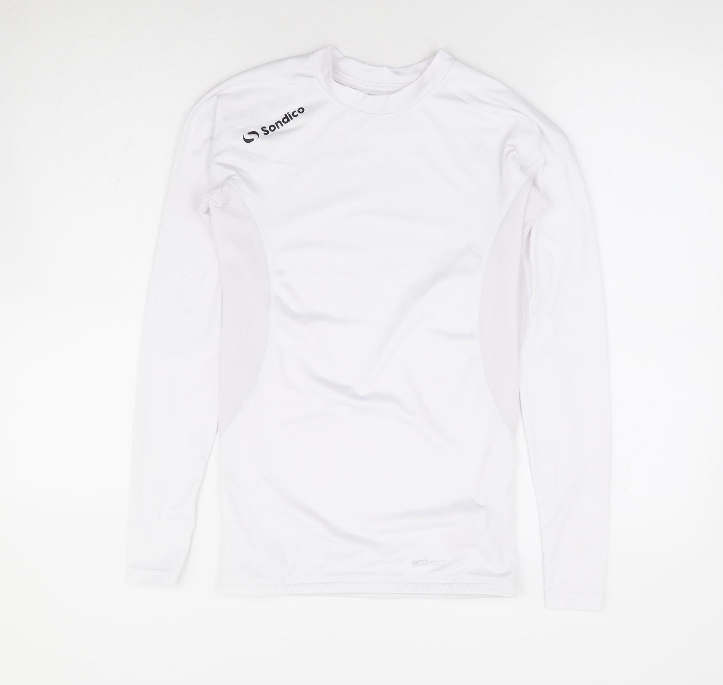 Sondico Womens White Polyester Basic T-Shirt Size S Crew Neck Pullover