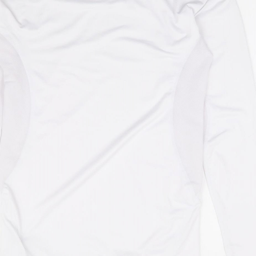 Sondico Womens White Polyester Basic T-Shirt Size S Crew Neck Pullover