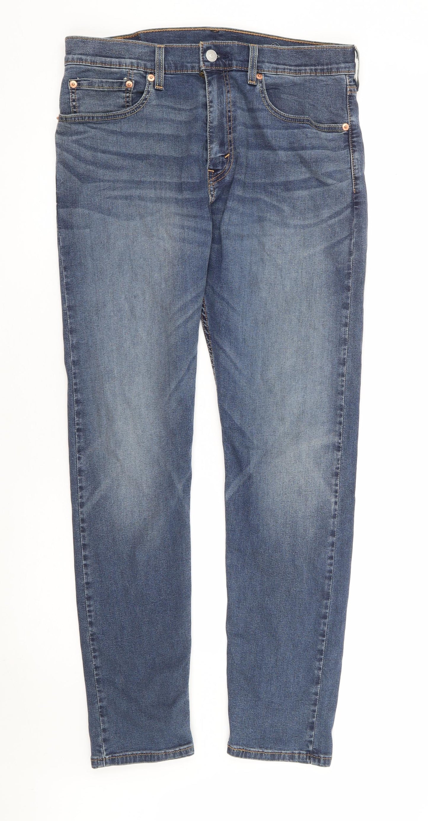 Levi's Mens Blue Cotton Skinny Jeans Size 34 in L31 in Regular Zip