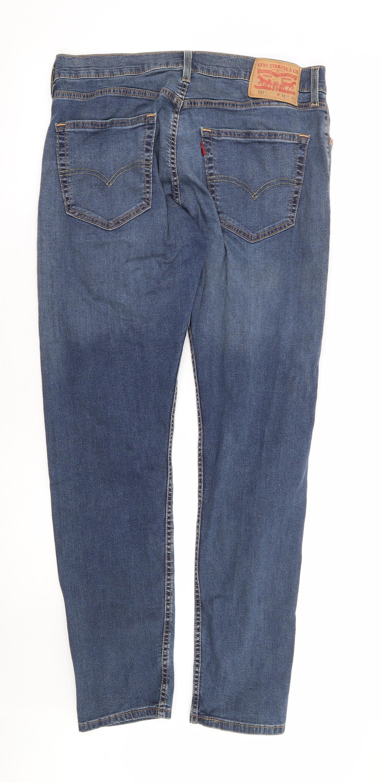 Levi's Mens Blue Cotton Skinny Jeans Size 34 in L31 in Regular Zip
