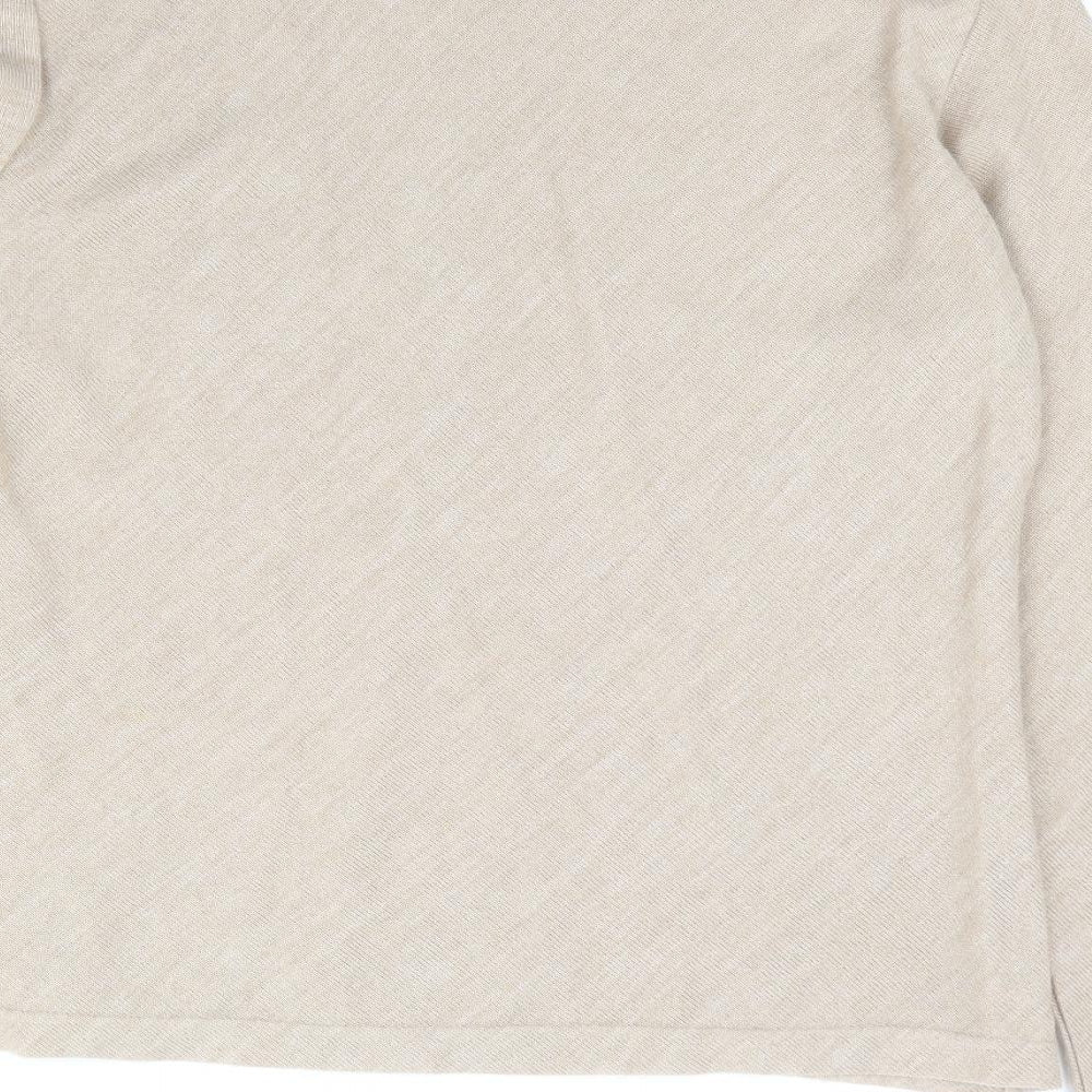 St Bernard Womens Beige Round Neck Acrylic Pullover Jumper Size 14