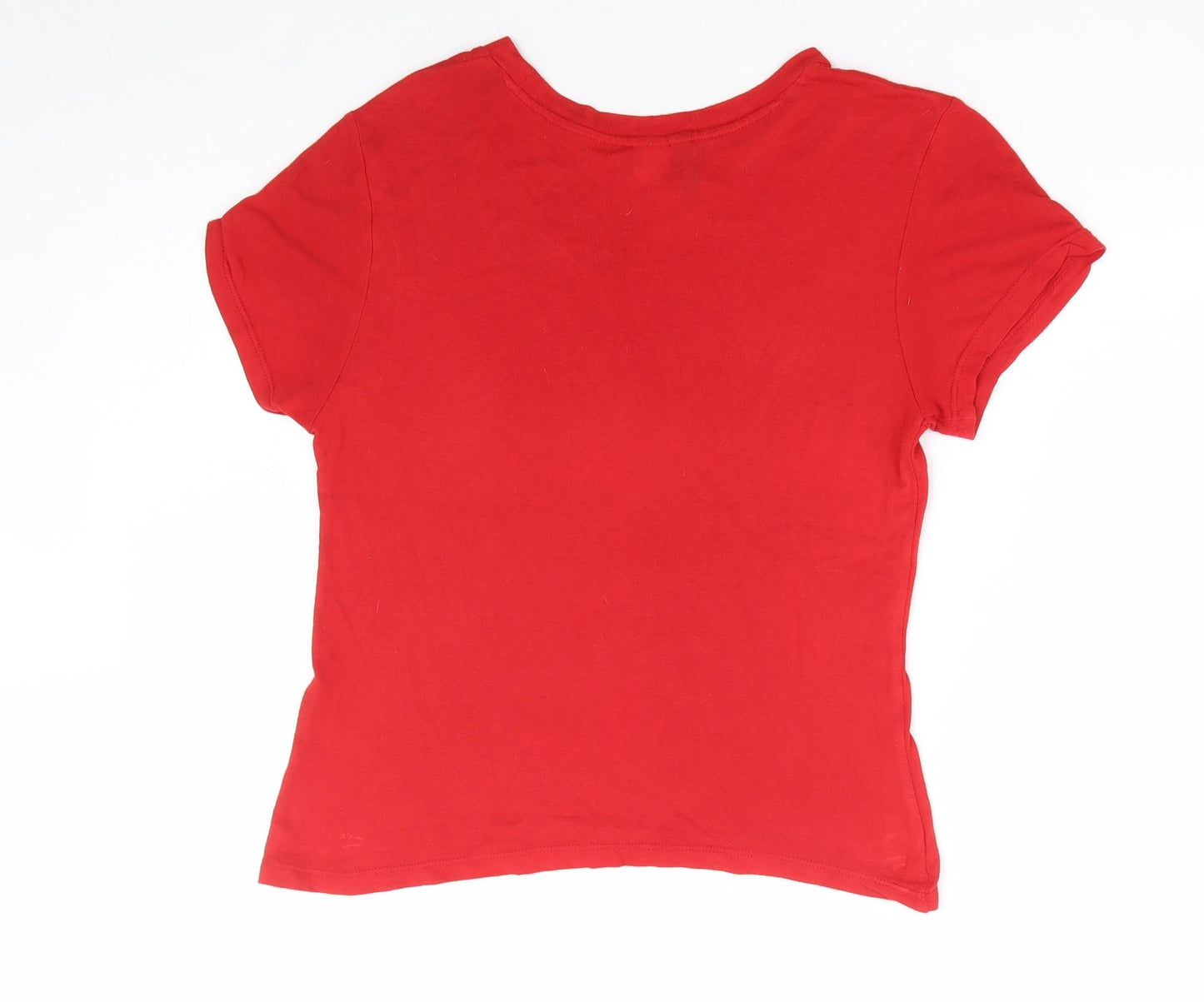 Divided by H&M Womens Red Polyester Cropped T-Shirt Size XS Round Neck - Brooklyn NYC