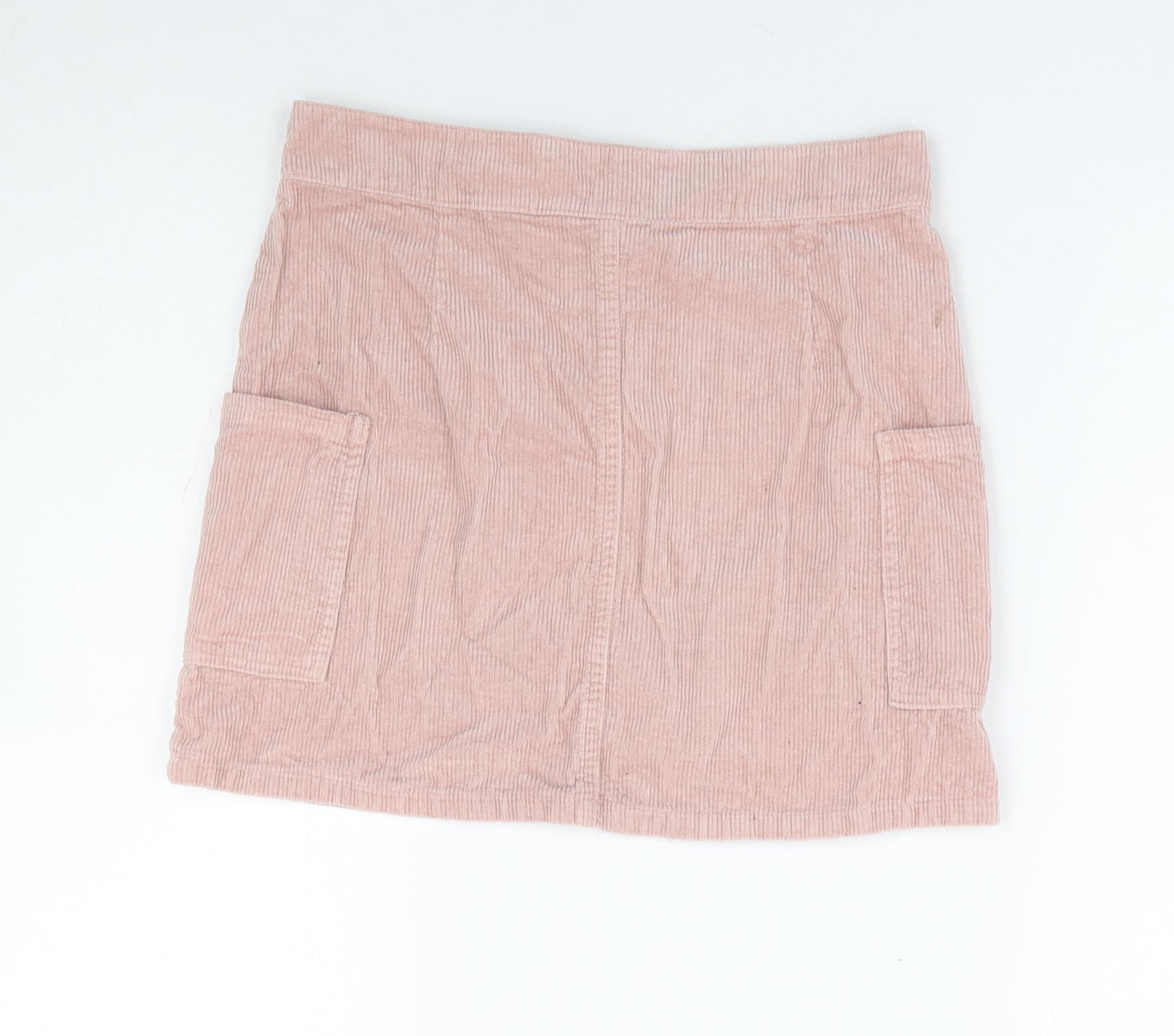 Dunnes Stores Girls Pink Cotton A-Line Skirt Size S Regular Zip