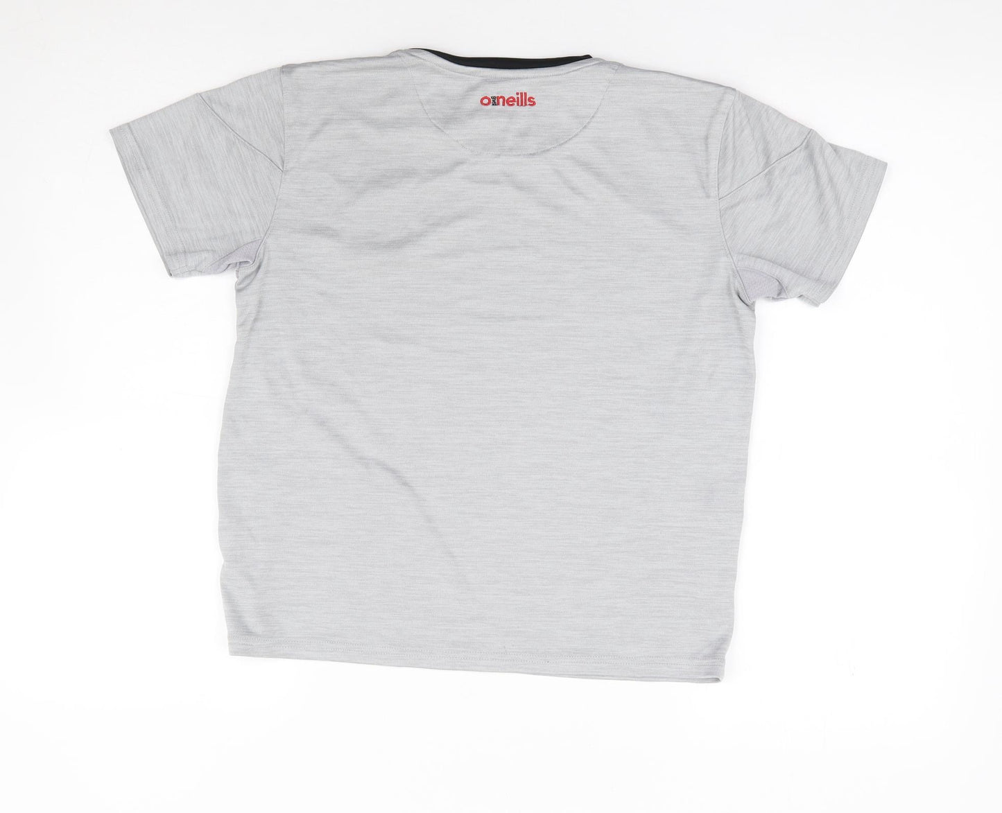 O'Niells Boys Grey Polyester Basic T-Shirt Size 10-11 Years Round Neck Pullover