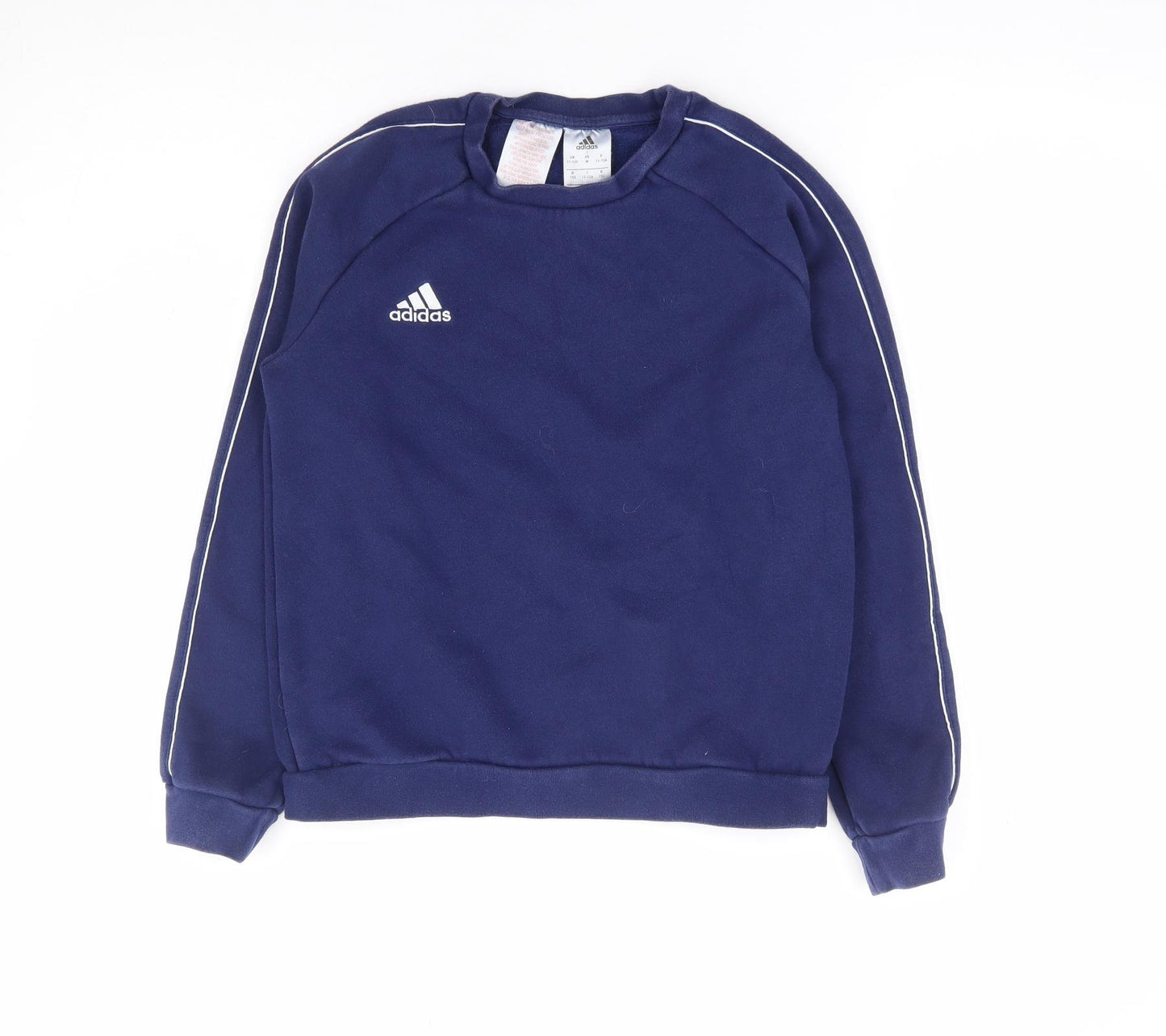 Addias Boys Blue Cotton Pullover Sweatshirt Size 11-12 Years Pullover