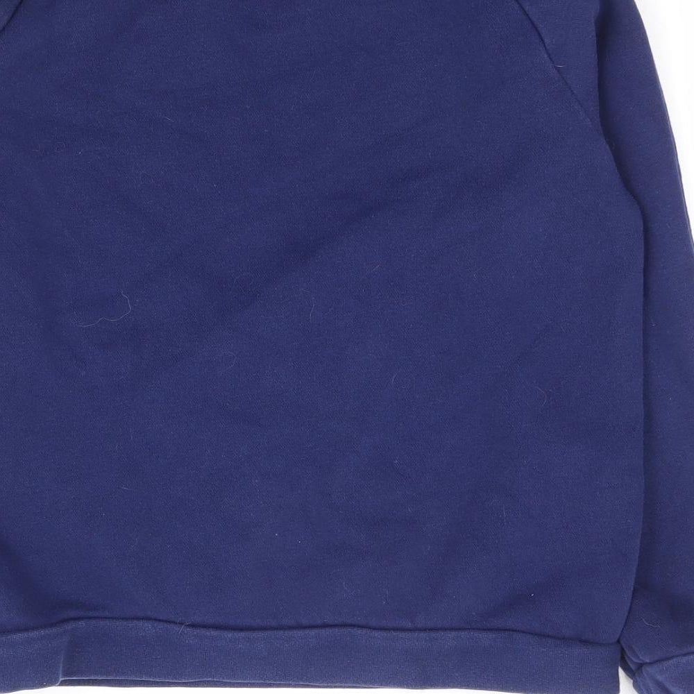 Addias Boys Blue Cotton Pullover Sweatshirt Size 11-12 Years Pullover