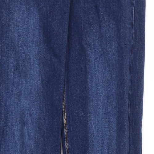 Dunnes Stores Girls Blue Cotton Skinny Jeans Size S Regular Zip