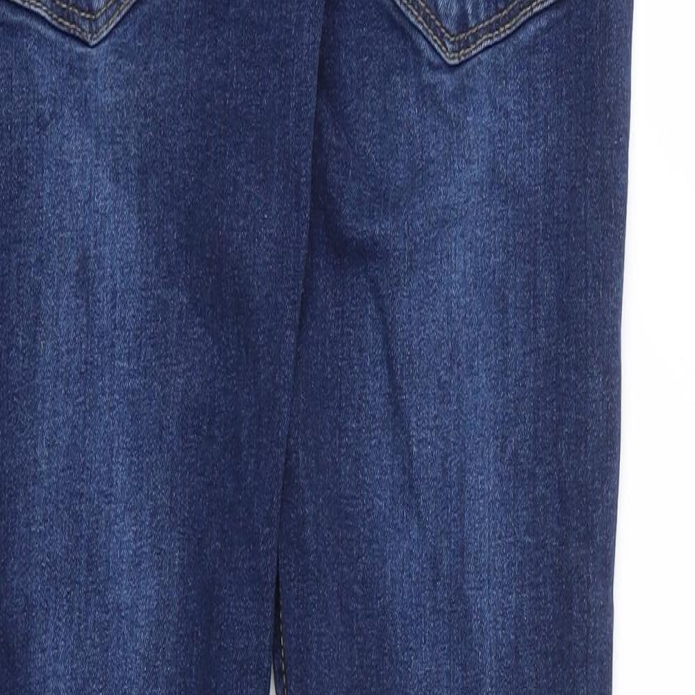 Dunnes Stores Girls Blue Cotton Skinny Jeans Size S Regular Zip