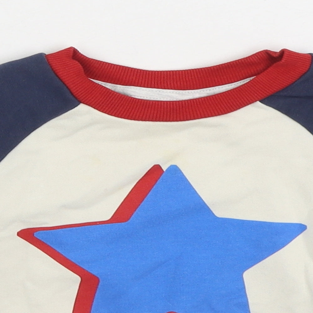 Dunnes Stores Boys White Cotton Pullover Sweatshirt Size 2-3 Years Pullover