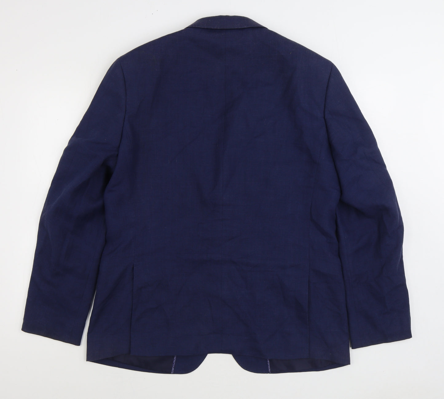 Marks and Spencer Mens Blue Linen Jacket Suit Jacket Size 42