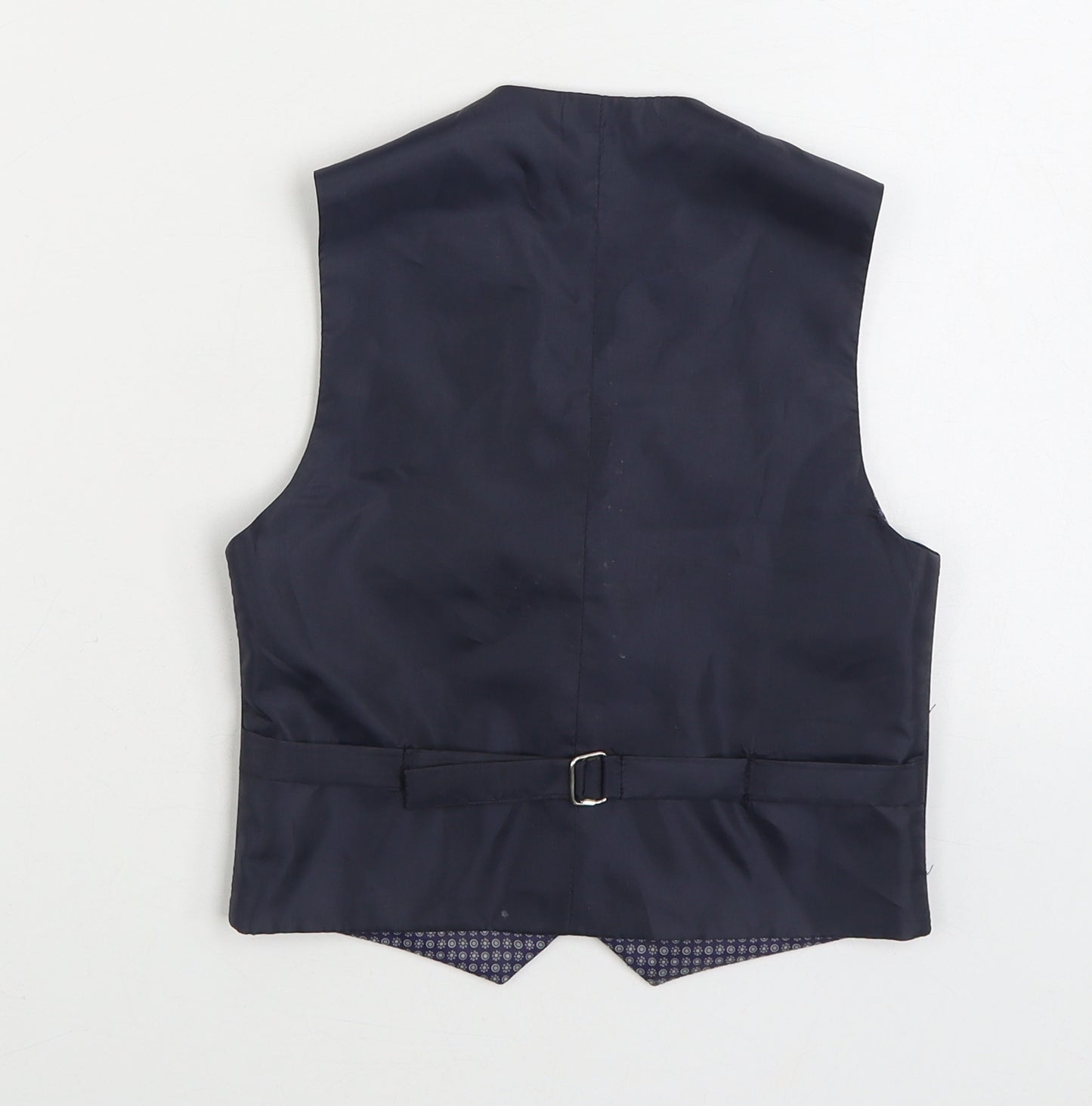 Preworn Boys Blue Jacket Waistcoat Size 5 Years Button
