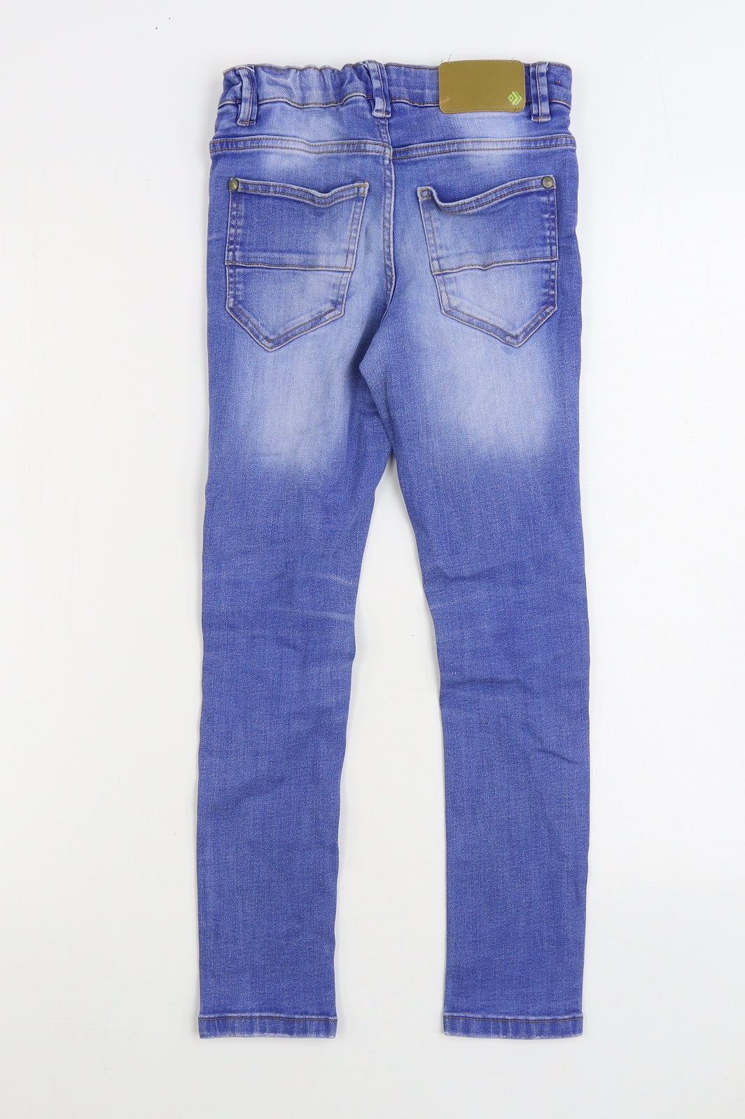 NEXT Boys Blue Cotton Skinny Jeans Size 9 Years Regular Zip