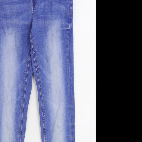 NEXT Boys Blue Cotton Skinny Jeans Size 9 Years Regular Zip