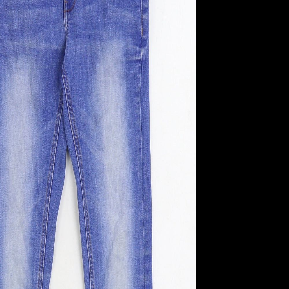 NEXT Boys Blue Cotton Skinny Jeans Size 9 Years Regular Zip