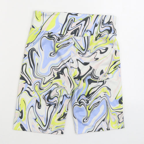 Lefties Womens Multicoloured Tie Dye Polyester Cropped Leggings Size M - Swirls