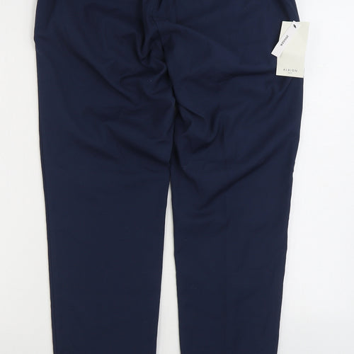 Albion Mens Blue Polyester Jogger Trousers Size 32 in L31 in Regular Drawstring