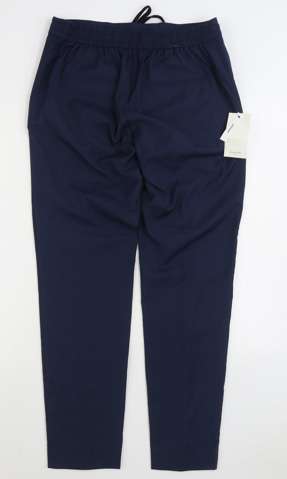 Albion Mens Blue Polyester Jogger Trousers Size 32 in L31 in Regular Drawstring