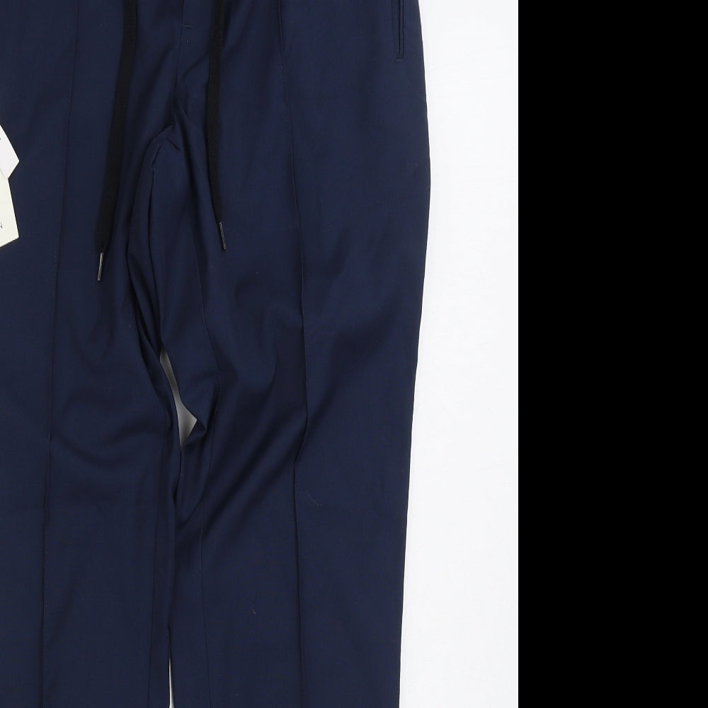 Albion Mens Blue Polyester Jogger Trousers Size 32 in L31 in Regular Drawstring