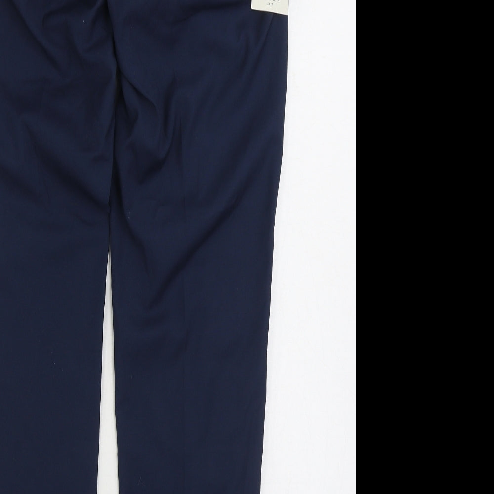 Albion Mens Blue Polyester Jogger Trousers Size 32 in L31 in Regular Drawstring