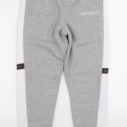 Kings Will Dream Womens Grey Cotton Jogger Trousers Size 10 L30 in Regular Drawstring