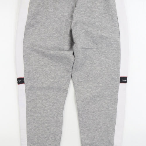 Kings Will Dream Womens Grey Cotton Jogger Trousers Size 10 L30 in Regular Drawstring