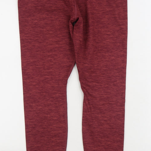 Nike Womens Red Polyester Jogger Leggings Size L L28 in