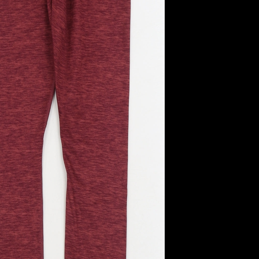 Nike Womens Red Polyester Jogger Leggings Size L L28 in
