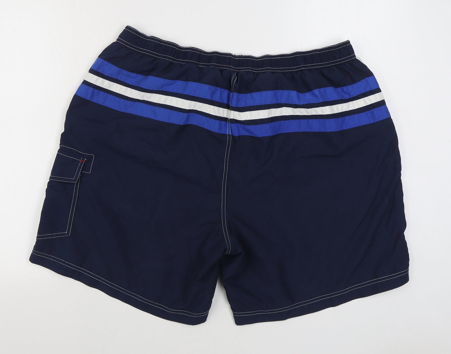 F&F Mens Blue Polyester Sweat Shorts Size 2XL L8 in Regular Drawstring - Swim trunks