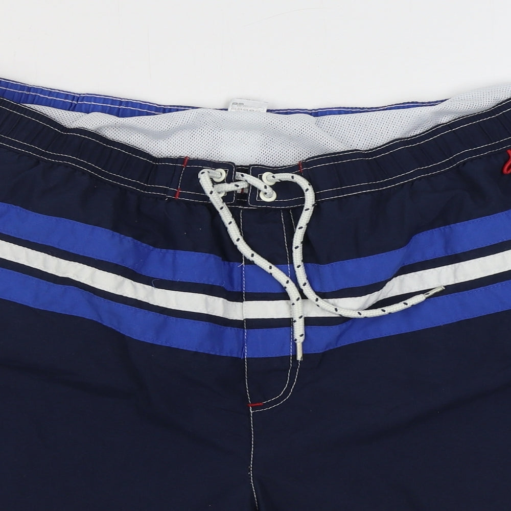 F&F Mens Blue Polyester Sweat Shorts Size 2XL L8 in Regular Drawstring - Swim trunks