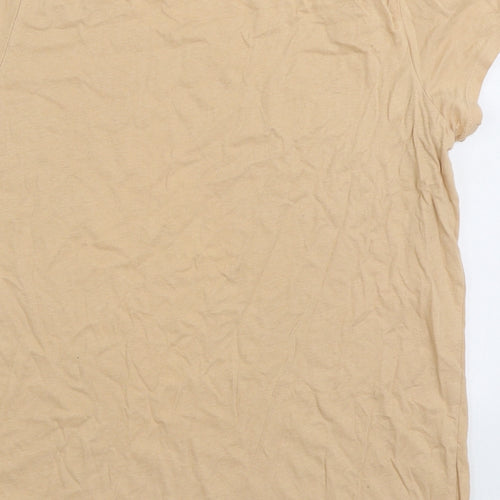 Primark Womens Orange 100% Cotton Basic T-Shirt Size 10 Round Neck - Potential