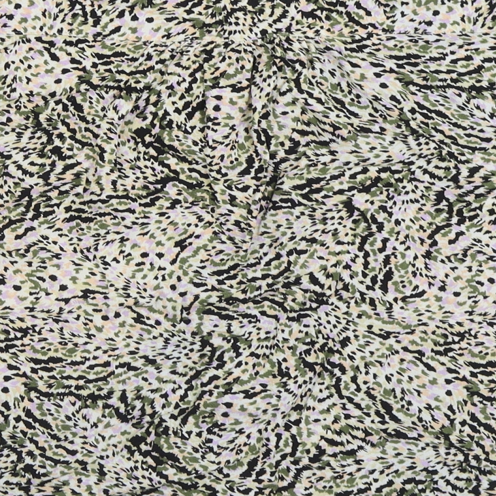 Garcia Womens Multicoloured Geometric Viscose Basic Blouse Size 2XL V-Neck