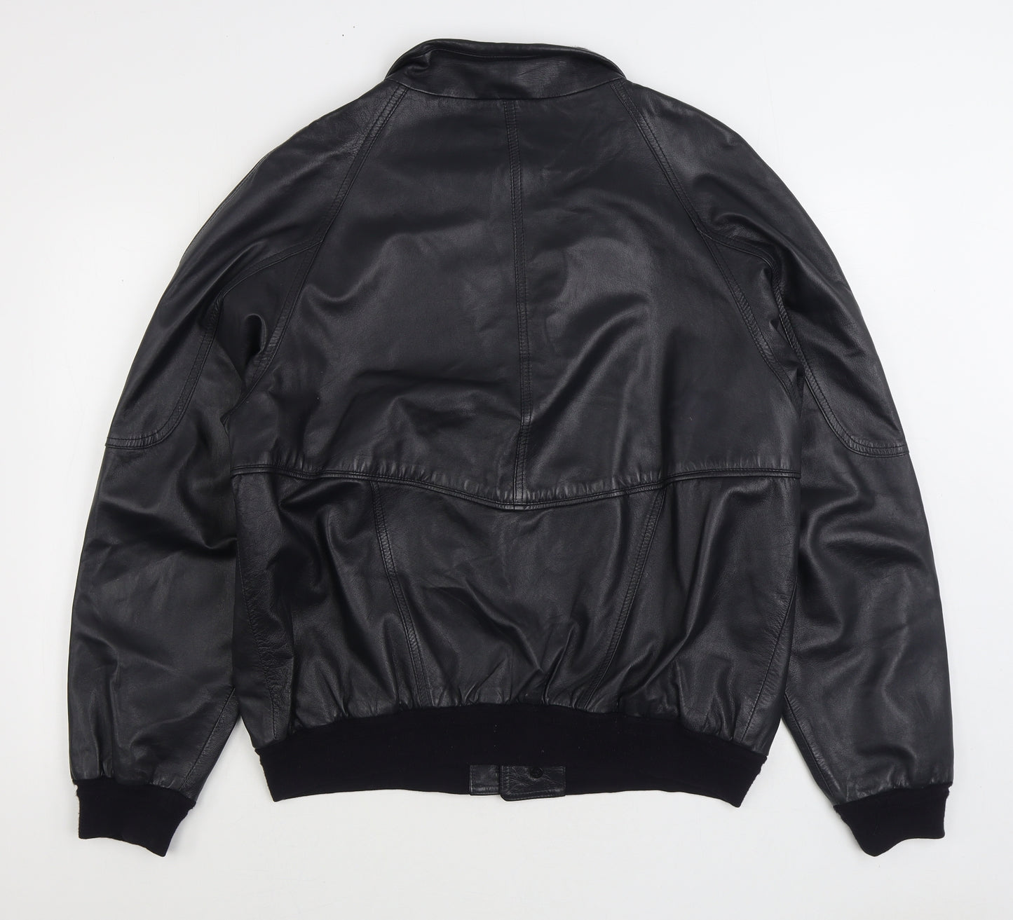 Alta Moda Firenza Mens Black Bomber Jacket Jacket Size L Zip