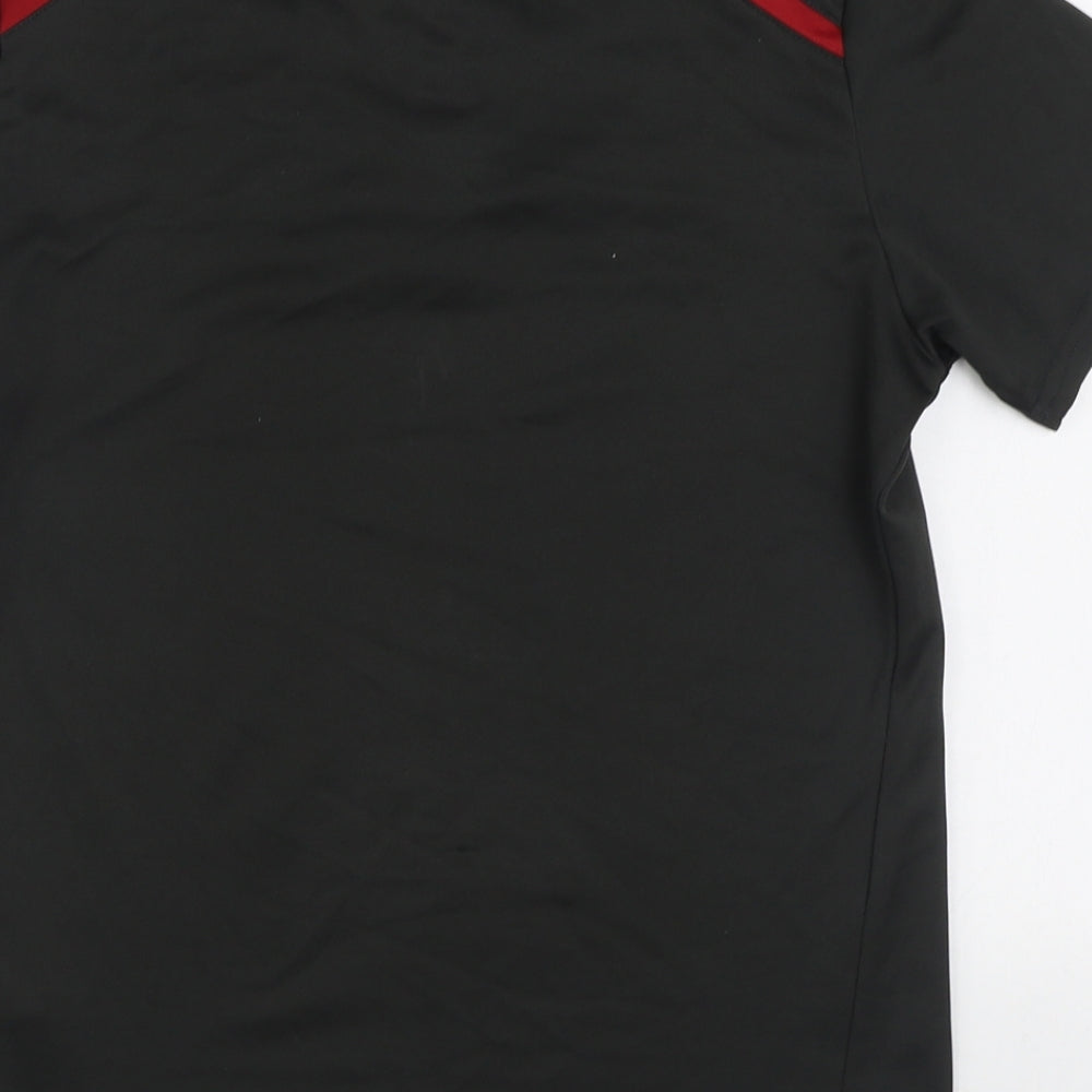 Umbro Mens Black Polyester Polo Size S Collared Pullover - Linfield FC