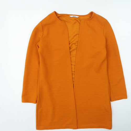 Only Womens Orange V-Neck Polyester Cardigan Jumper Size M
