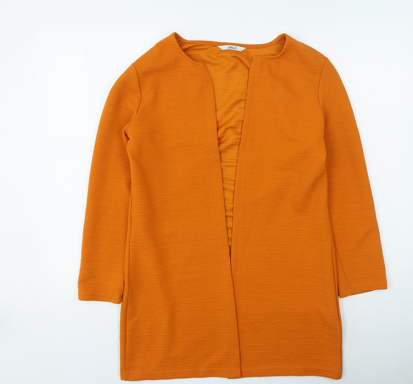 Only Womens Orange V-Neck Polyester Cardigan Jumper Size M